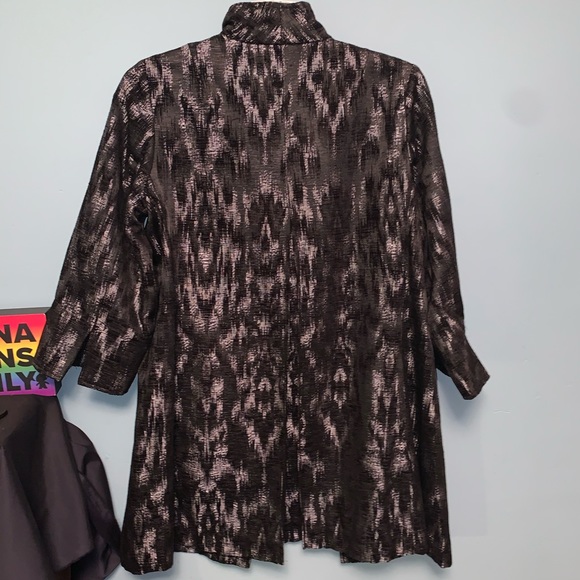 Eileen Fisher High Collar Open Front Jacket Petite - Picture 11 of 11